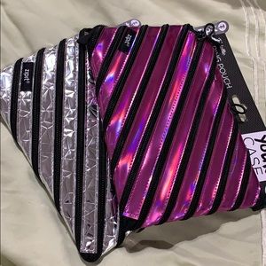 Metallic Zipper Pouch Set